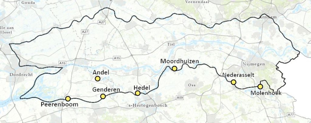 Locaties waterstanden