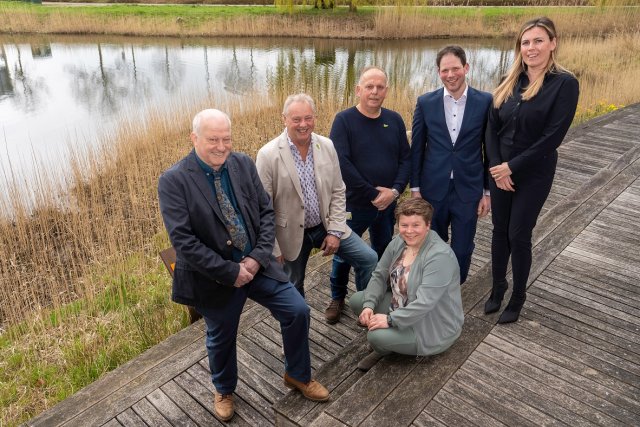 Fractie CDA. Van links naar rechts: Hannie Visser-Kieboom, Gerard van den Anker, Esther Groenenberg en Arie van den Herik