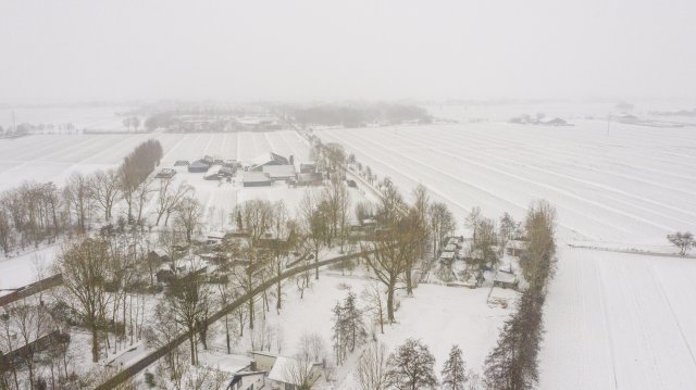 sneeuw Alblasserwaard